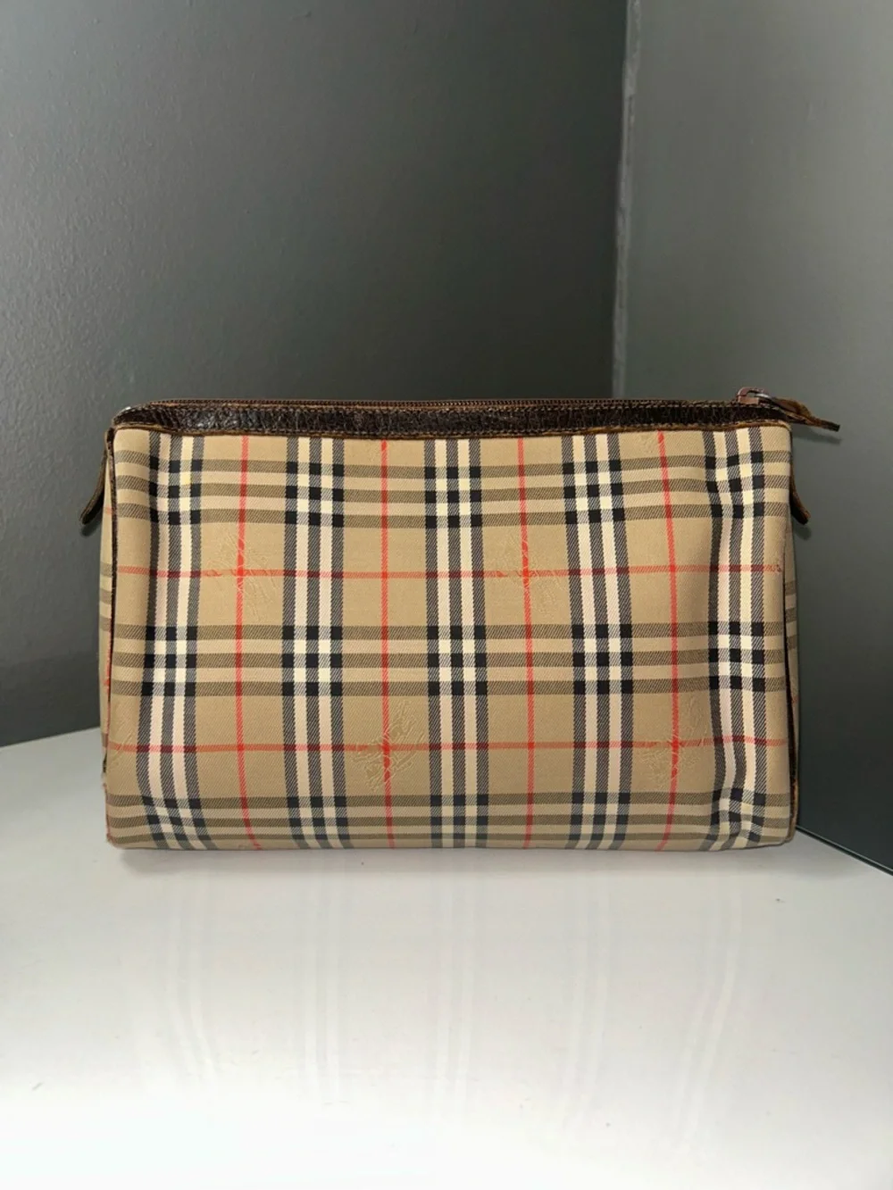 Vintage Burberry Nova Check Canvas Clutch Bag - Picture 6 of 12